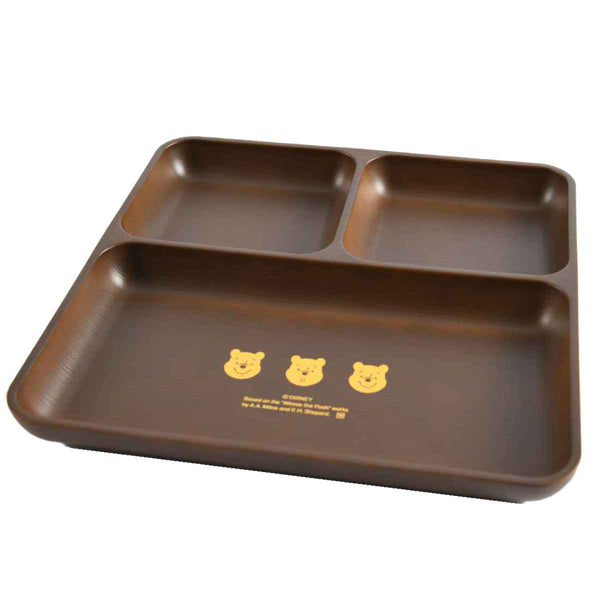 ランチプレート 21cm くまのプーさん 木目調 プラスチック -1