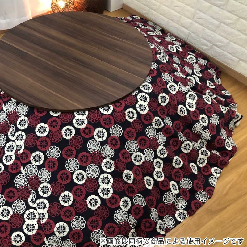 こたつ布団カバー 185×235cm 長方形 花ぐるま 綿100％ 日本製 -6