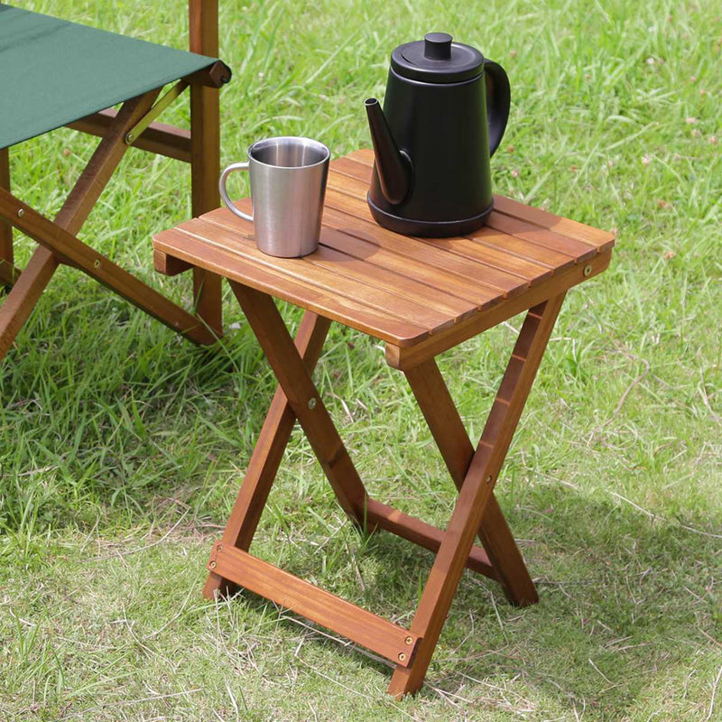 ガーデンテーブル サイドテーブル 幅35cm 木製 -2