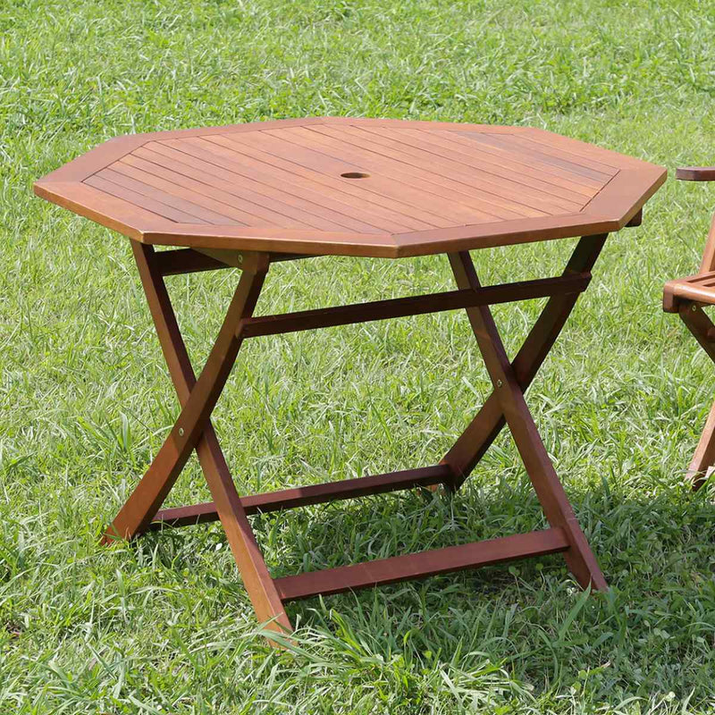 ガーデンテーブル 八角テーブル 幅110cm 木製