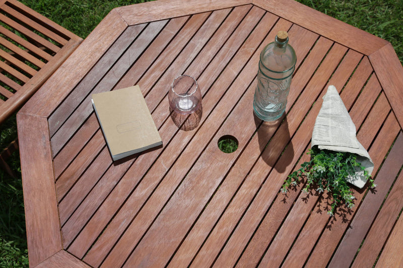 ガーデンテーブル 八角テーブル 幅110cm 木製