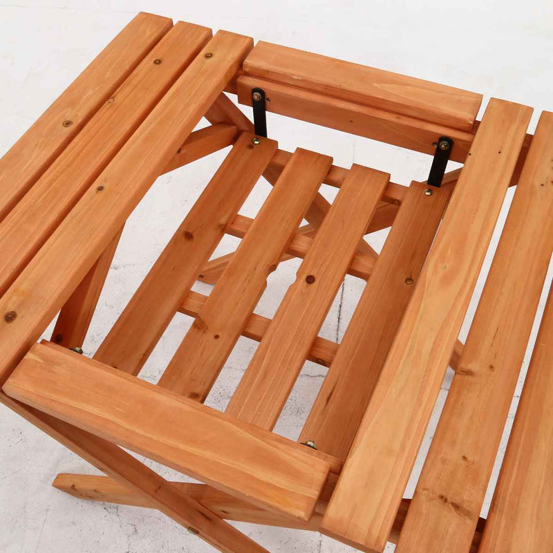 ガーデンテーブル 杉材BBQテーブル＆ベンチセット ミニコンロスペース付 木製 -20
