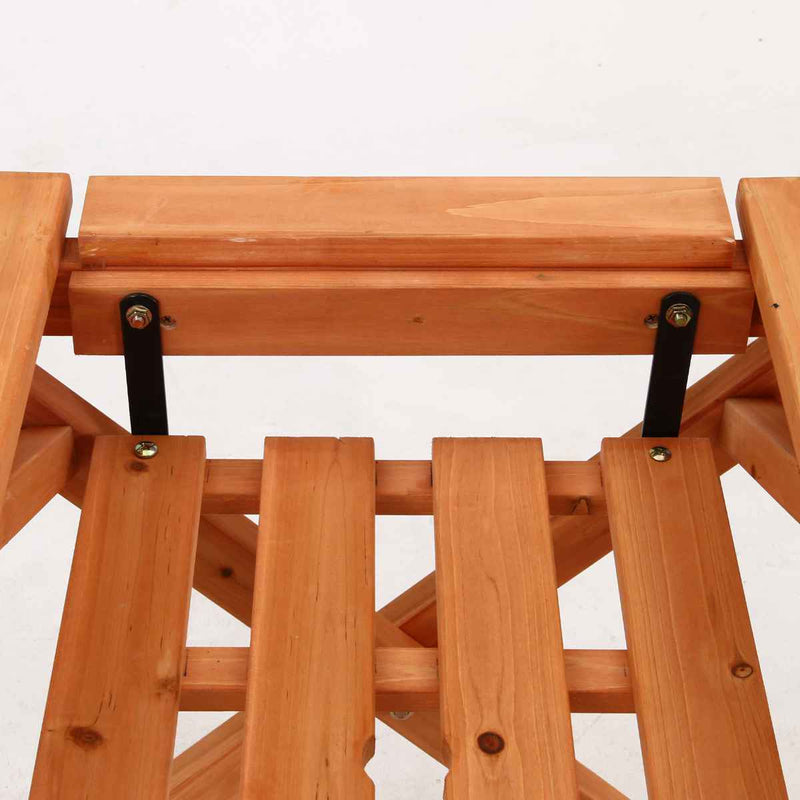 ガーデンテーブル 杉材BBQテーブル＆ベンチセット ミニコンロスペース付 木製 -21