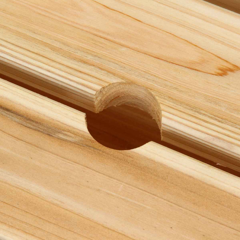 ガーデンテーブル BBQテーブル＆ベンチセット コンロスペース付 木製 -9