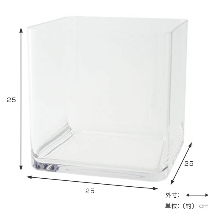 花瓶 PVスクエアー 幅25×奥行25×高さ25cm ポリカーボネイト -4