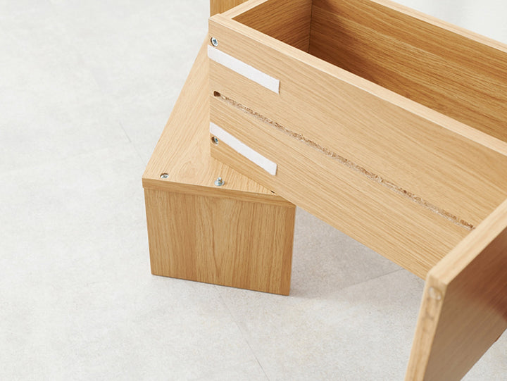 伸縮 ミニオープンラック 木製 ディスプレイラック 幅45～75cm -9