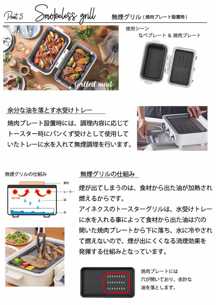 スマートトースターグリルAINXホットプレートトースター