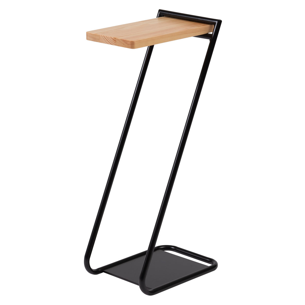 サイドテーブル 天然木天板 アイアン脚 ハイタイプ 幅29.5cm – ハウジー