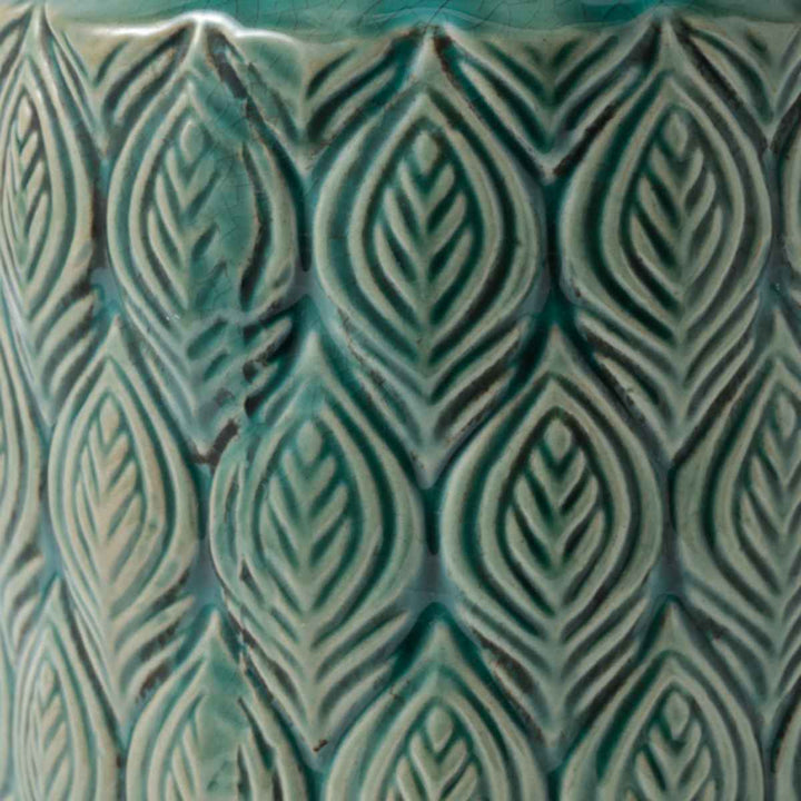 花瓶 セラミックベース 直径14×高さ22.5cm -16