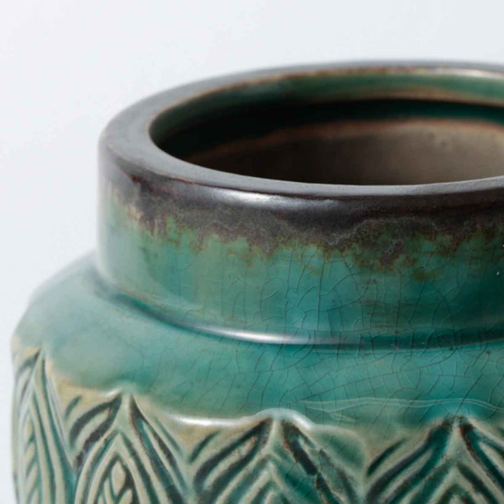 花瓶 セラミックベース 直径14×高さ22.5cm -18