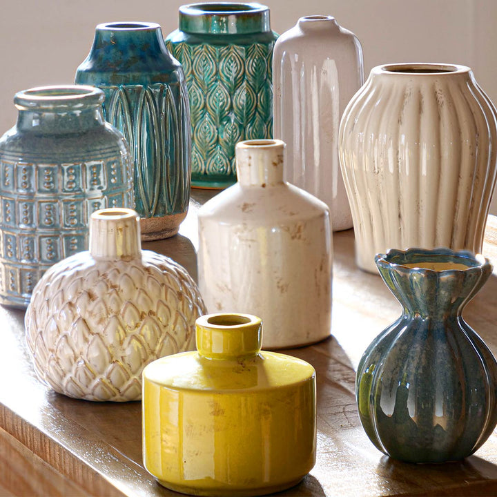 花瓶 セラミックベース 直径14×高さ22.5cm -19