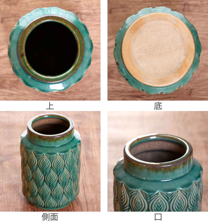 花瓶 セラミックベース 直径14×高さ22.5cm -4