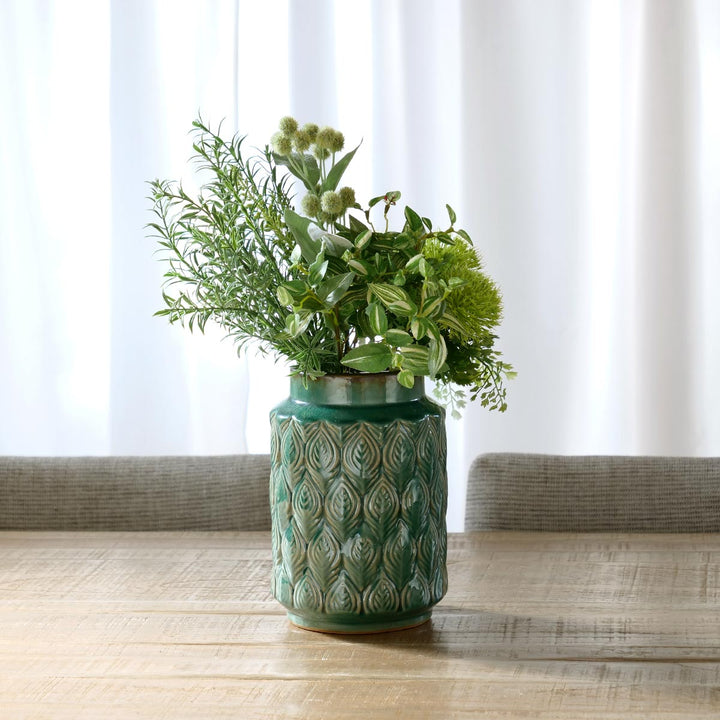 花瓶 セラミックベース 直径14×高さ22.5cm -8