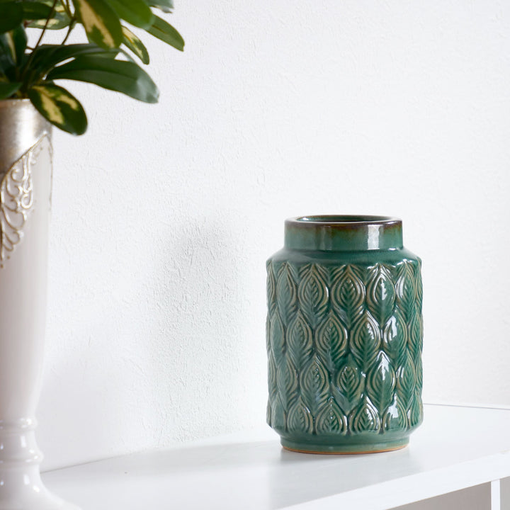 花瓶 セラミックベース 直径14×高さ22.5cm -9