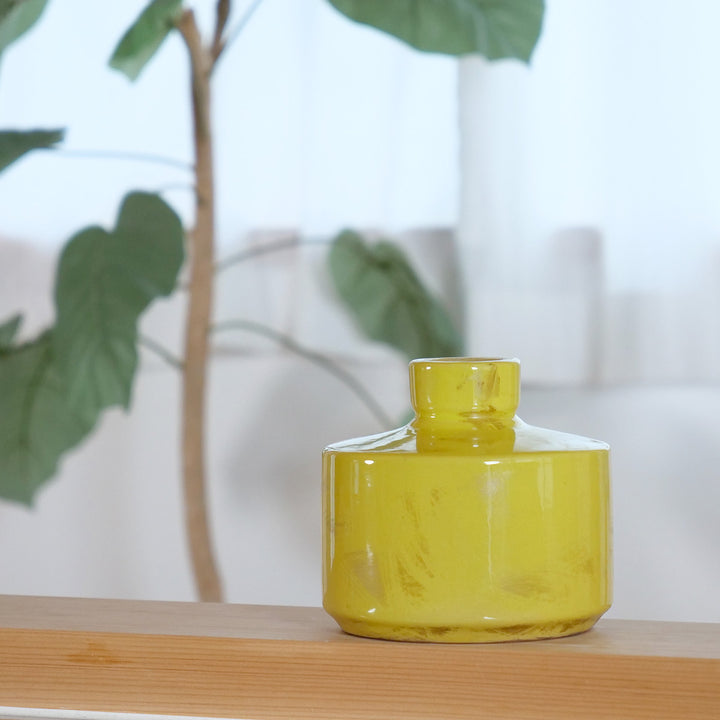 花瓶 セラミックベース 直径13×高さ12.5cm -13