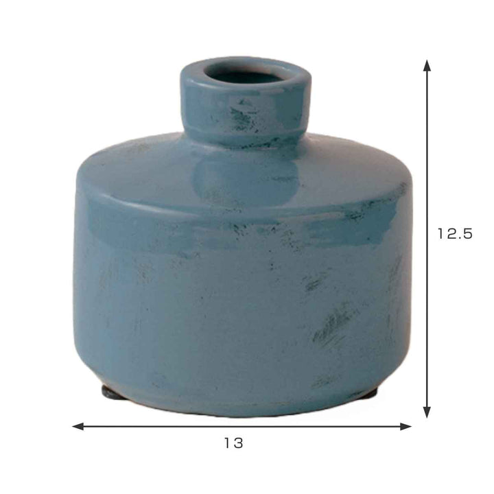 花瓶 セラミックベース 直径13×高さ12.5cm -6