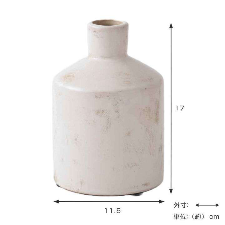 花瓶 セラミックベース 直径11.5×高さ17cm -5