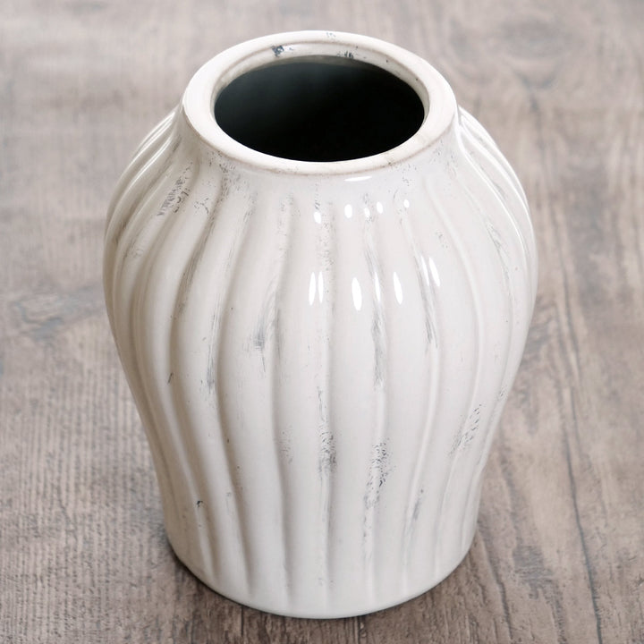 花瓶 セラミックベース 直径16.5×高さ20cm -13