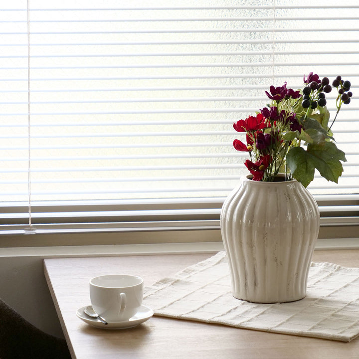 花瓶 セラミックベース 直径16.5×高さ20cm -8