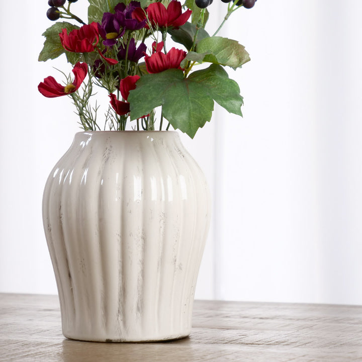 花瓶 セラミックベース 直径16.5×高さ20cm -9
