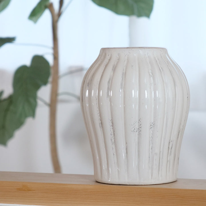 花瓶 セラミックベース 直径16.5×高さ20cm -10