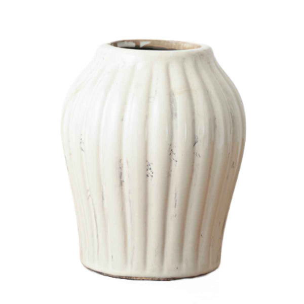 花瓶 セラミックベース 直径16.5×高さ20cm -1