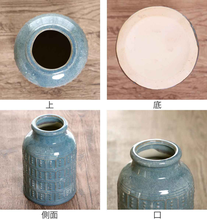 花瓶 セラミックベース 直径13.5×高さ20.5cm -4
