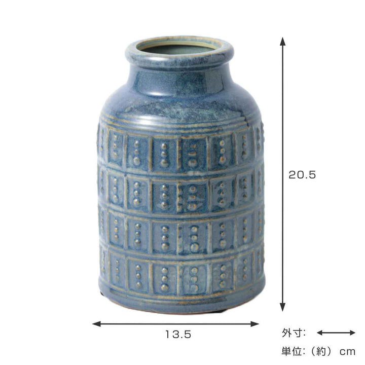 花瓶 セラミックベース 直径13.5×高さ20.5cm -5