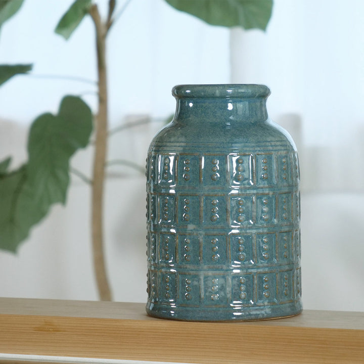 花瓶 セラミックベース 直径13.5×高さ20.5cm -11