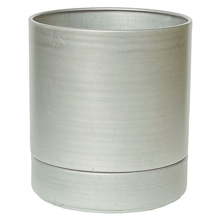 植木鉢MC円柱メタルECOポット受け皿付き直径10cm