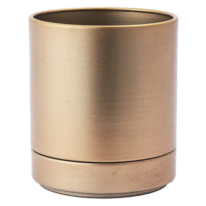 植木鉢MC円柱メタルECOポット受け皿付き直径10cm