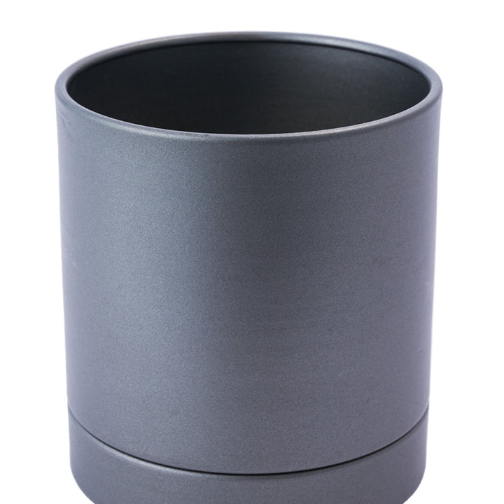 植木鉢MC円柱メタルECOポット受け皿付き直径17cm