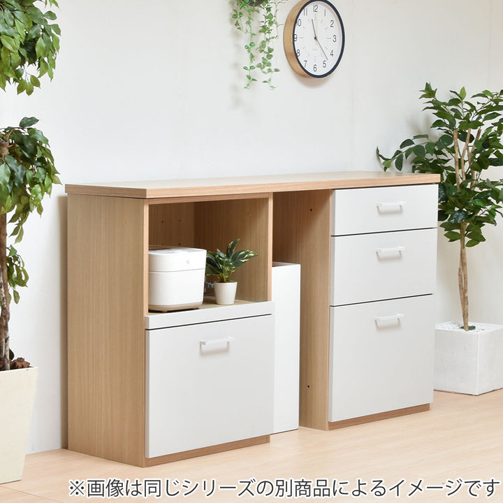 キッチン収納 ユニット家具 2列タイプ チェスト 開き戸 幅150cm -14