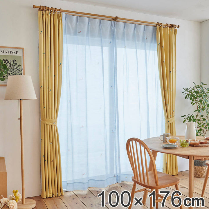 レースカーテン スミノエ ジェシカボイル 100×176cm 洗える 1枚入り -2