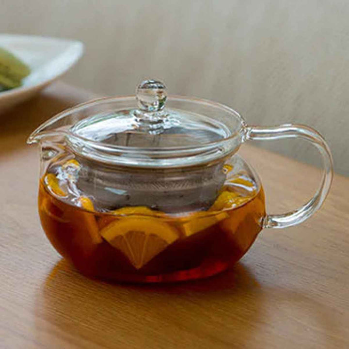 ハリオ茶茶急須丸450ml耐熱ガラスCHJMN-45T