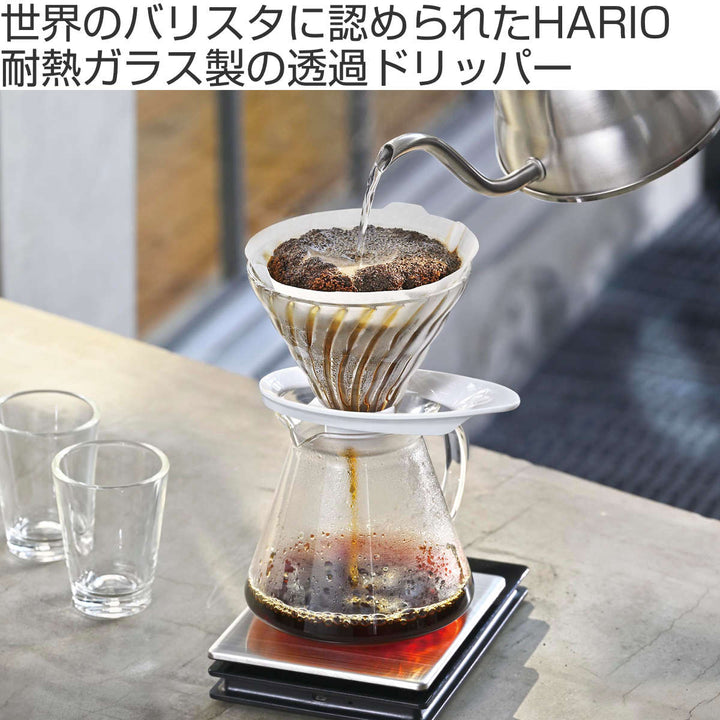 ハリオ透過ドリッパーV601～4杯用耐熱ガラスVDGR-02-B