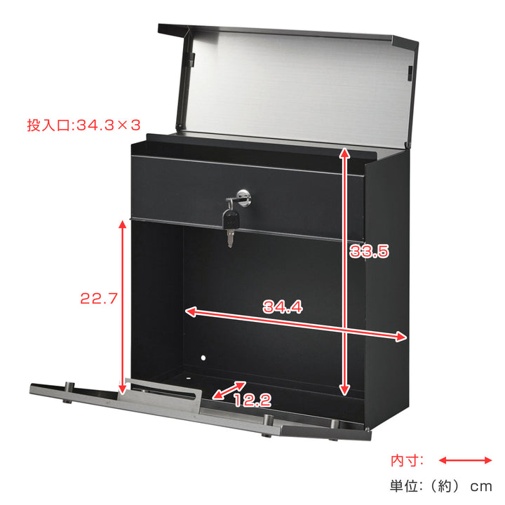 ポスト 壁掛け スチール -4