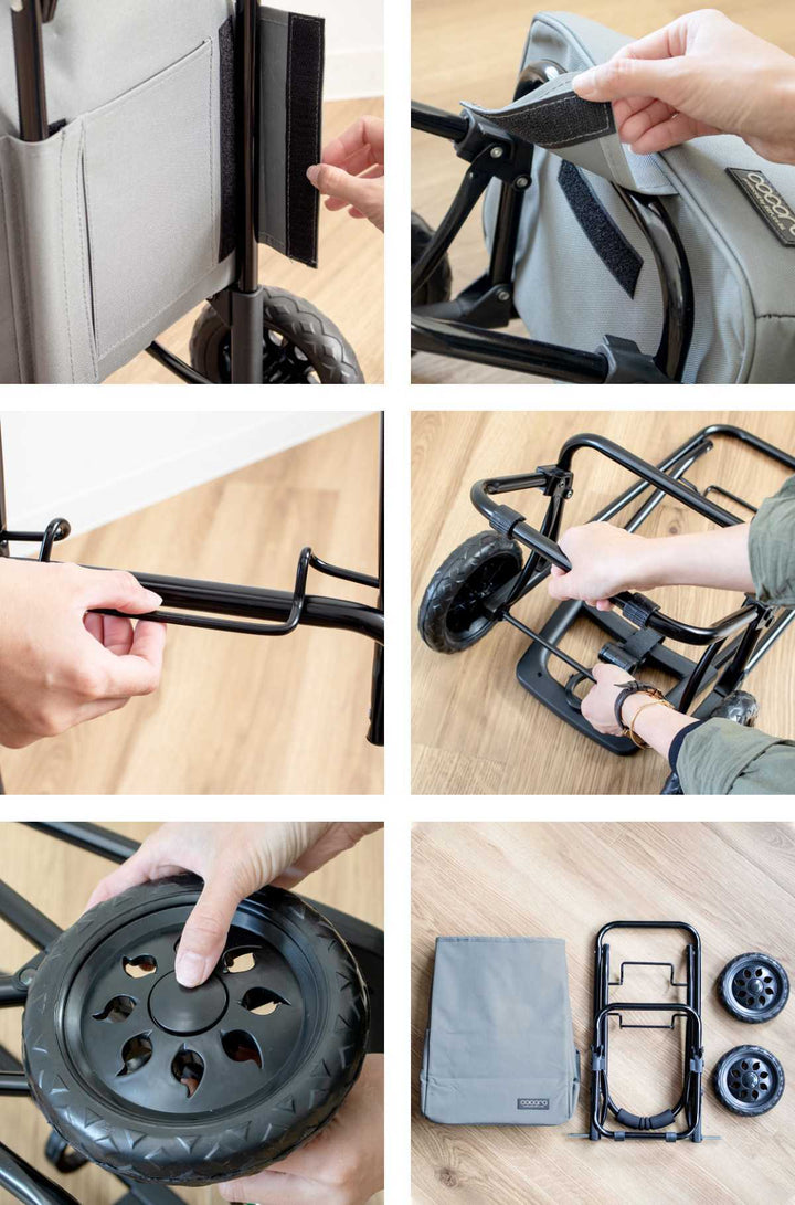 ショッピングカート cocoro トート カートセット 折りたたみ おしゃれ 大容量 軽い 保冷 -10