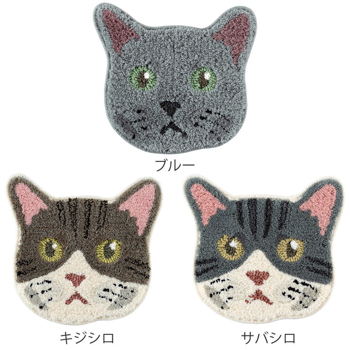 チェアパッド ネコカオ 35cm×38cm 日本製 -4