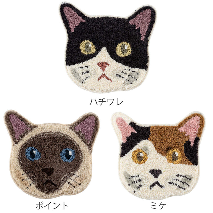 チェアパッド ネコカオ 35cm×38cm 日本製 -6