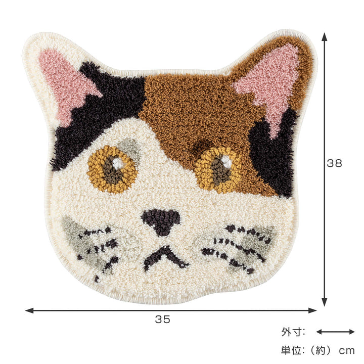 チェアパッド ネコカオ 35cm×38cm 日本製 -7