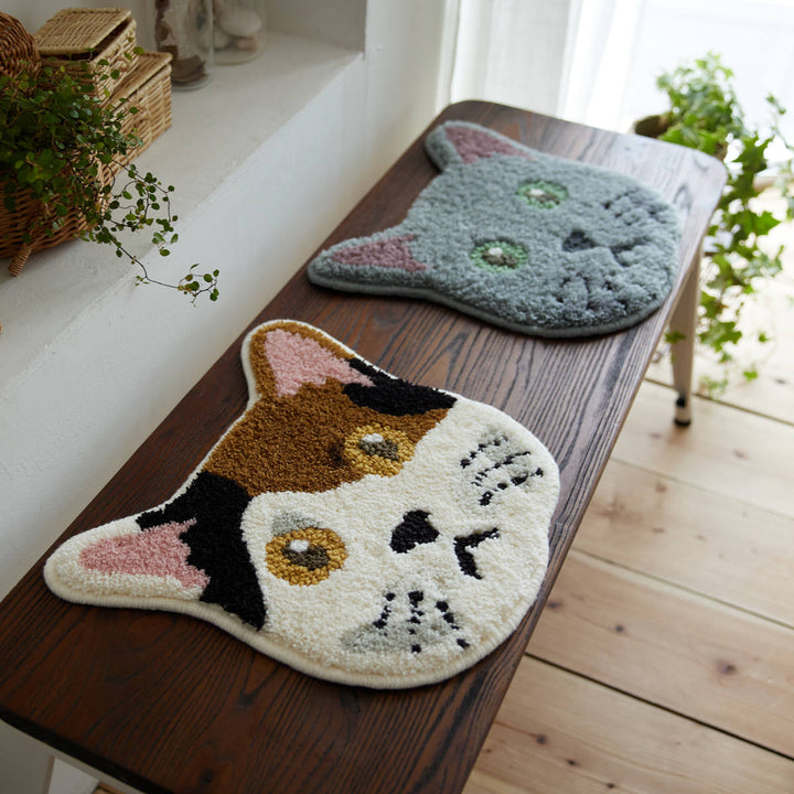 チェアパッド ネコカオ 35cm×38cm 日本製 -10