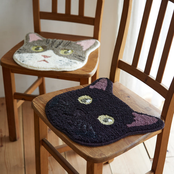 チェアパッド ネコカオ 35cm×38cm 日本製 -11