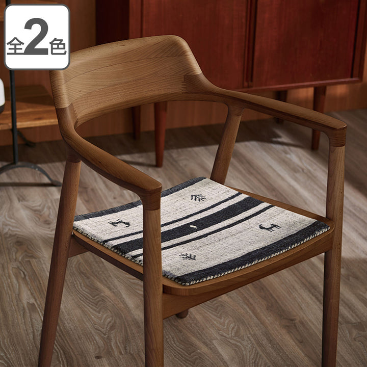 チェアパッド 40cm×40cm 北欧 レーヨン 手織り -2