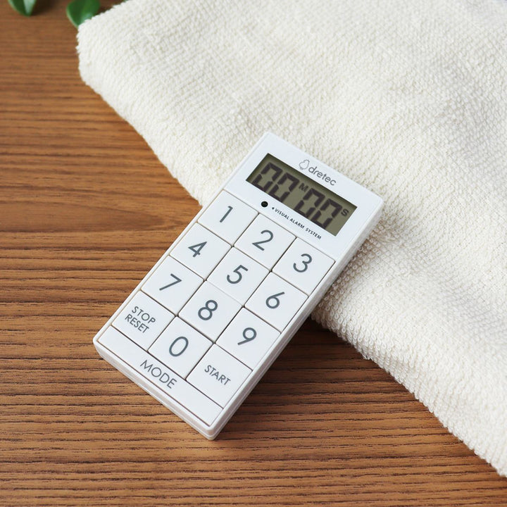 デジタルタイマー 時計付き スリムキューブ ストラップ付き -2