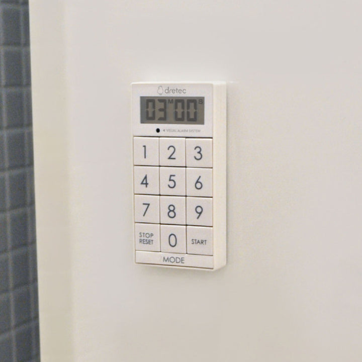 デジタルタイマー 時計付き スリムキューブ ストラップ付き -9