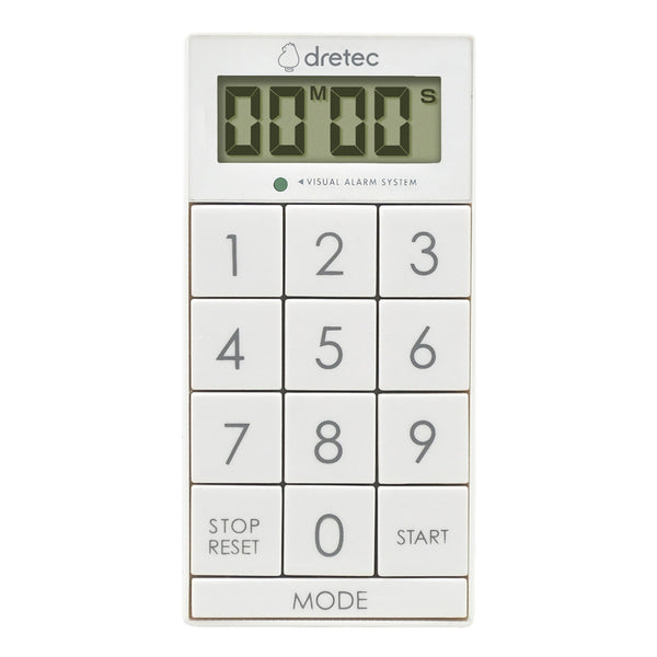 デジタルタイマー 時計付き スリムキューブ ストラップ付き -1