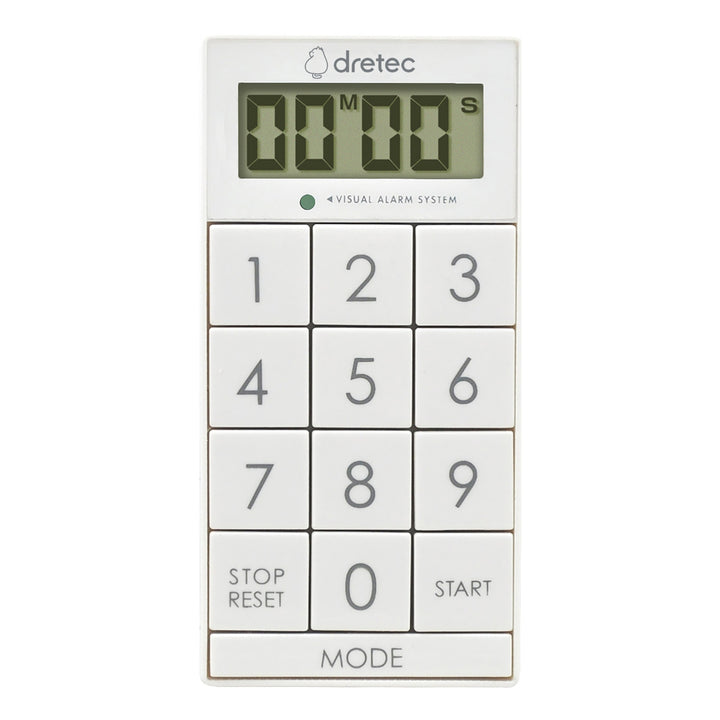 デジタルタイマー 時計付き スリムキューブ ストラップ付き -1