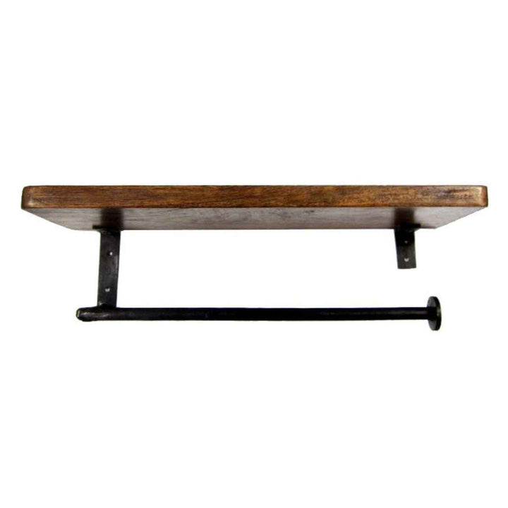 トイレットペーパーホルダー 木製 2連 -16