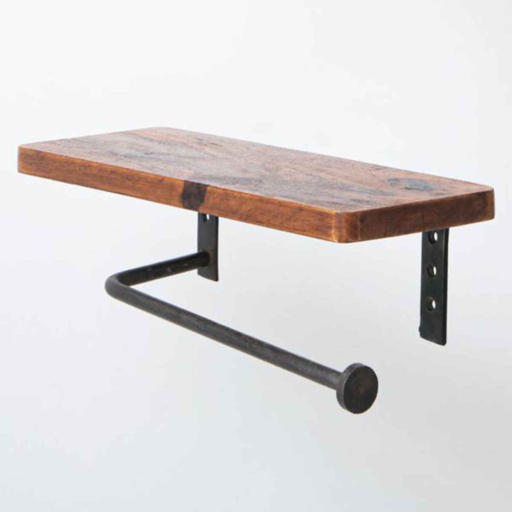 トイレットペーパーホルダー 木製 2連 -11